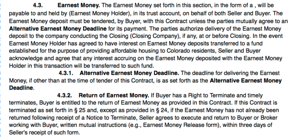 is escrow and earnest money the same